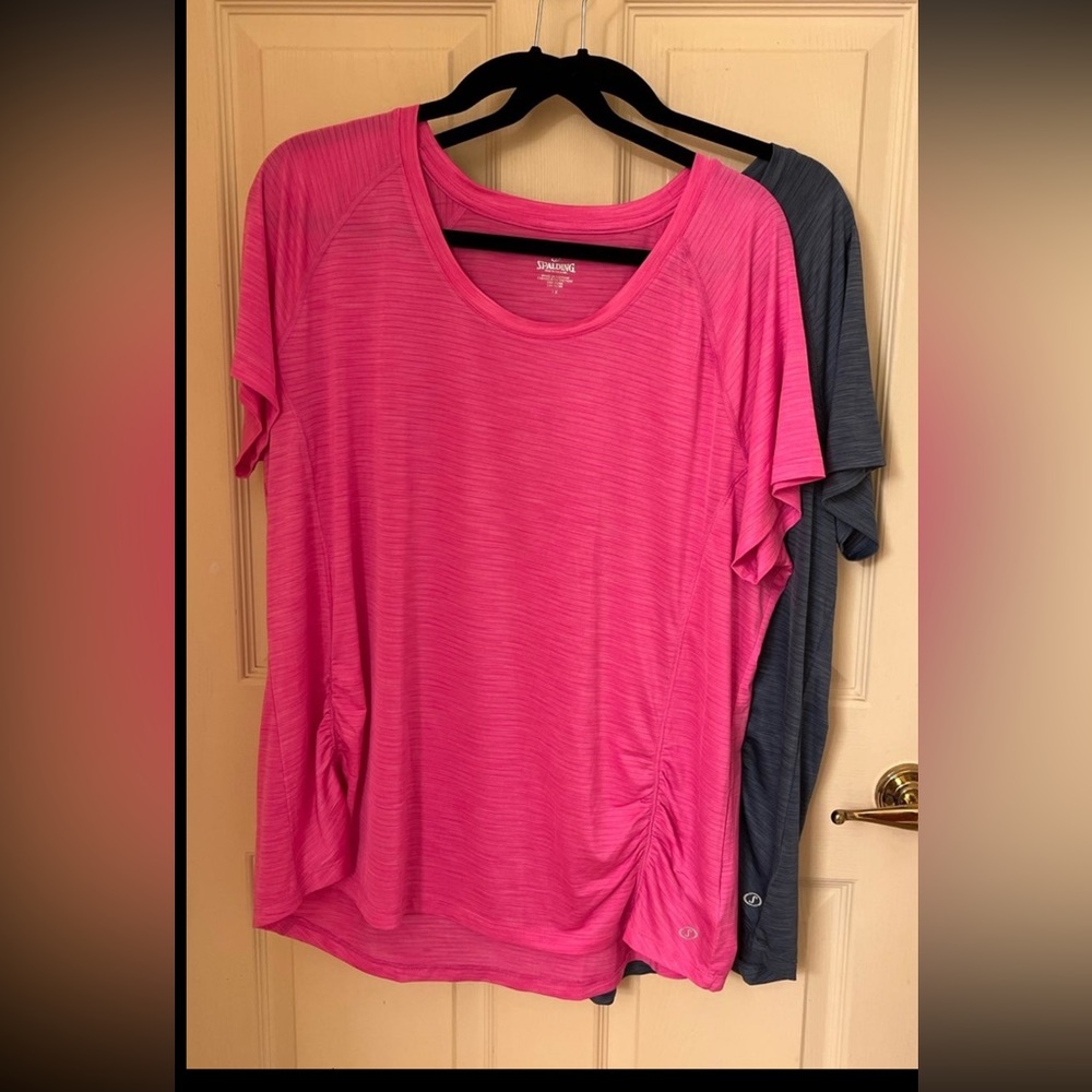 2 Spalding Workout Top Tees 1X